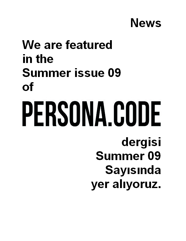 Zafer Barış Yılmaz Persona.Code Magazine yayın kapağı